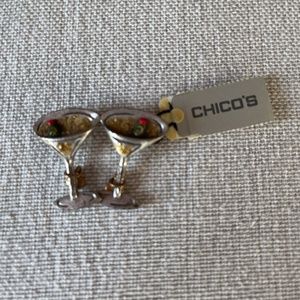 Chico's  Martini Brooch Pin